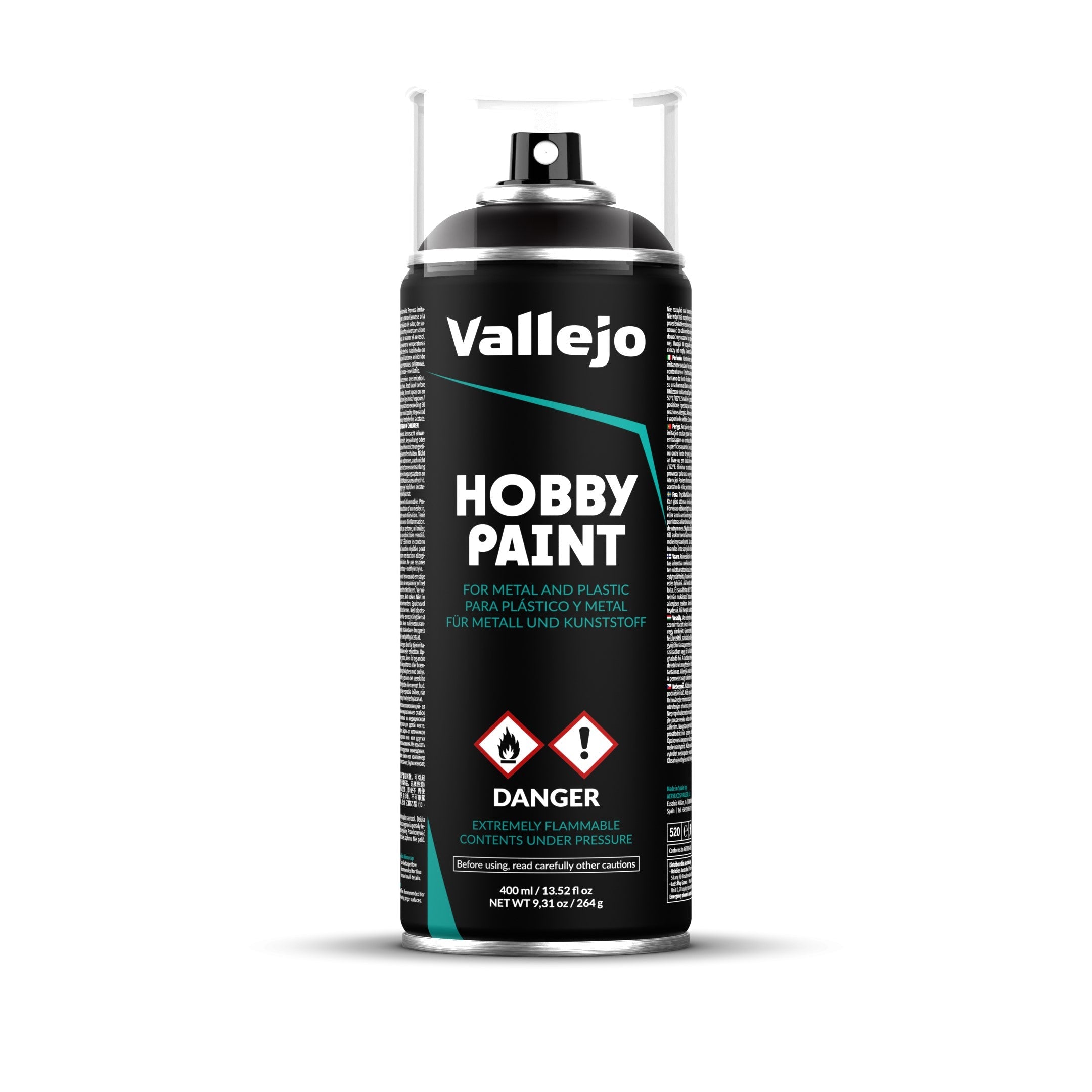 Vallejo Aerosol Spray Primer - Black 400ml
