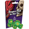 PREORDER Dragon & Skull Dice Pack Green Glitter