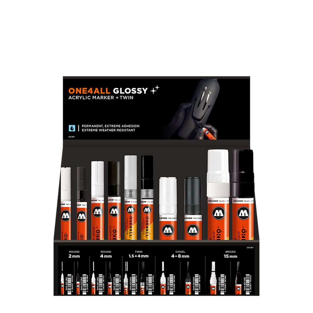 PREORDER Molotow - Displays - One4All Glossy Marker Stand Display (Stand with Stock)