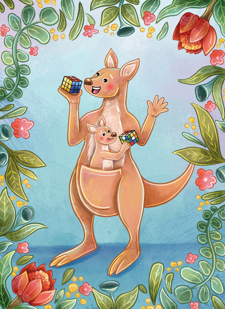 LPG Retail 5x5 Greeting Cards Display - Stray Leaves: Aussie Cube
