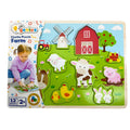 PREORDER Jr.Genius Chunky Puzzle - Farm 12pce