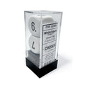 PREORDER CHX LE925 Pair of Numbered Opaque White/black 22mm d6s (2-6 & 7-12)