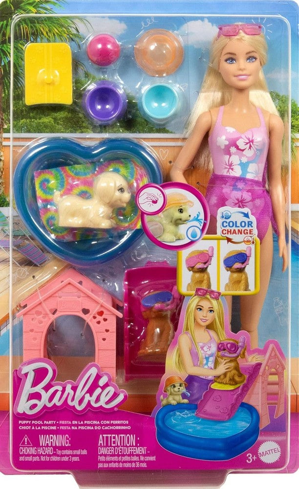 PREORDER Barbie - Family - Puppy Pool Party - Aloha Blonde