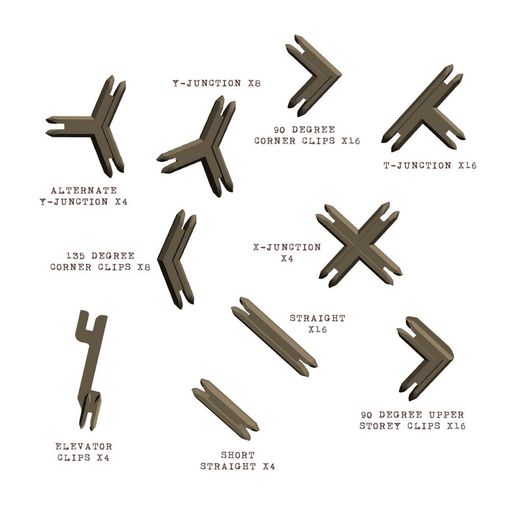 PREORDER Battle Systems - Plastic Terrain Clips - Brown (2023)