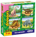 PREORDER Play & Learn Puzzle 4pk - Asst A (Dinosaurs - In the Jungle - My Pets)