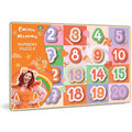 PREORDER Emma Memma Wooden Pin Puzzle - Numbers