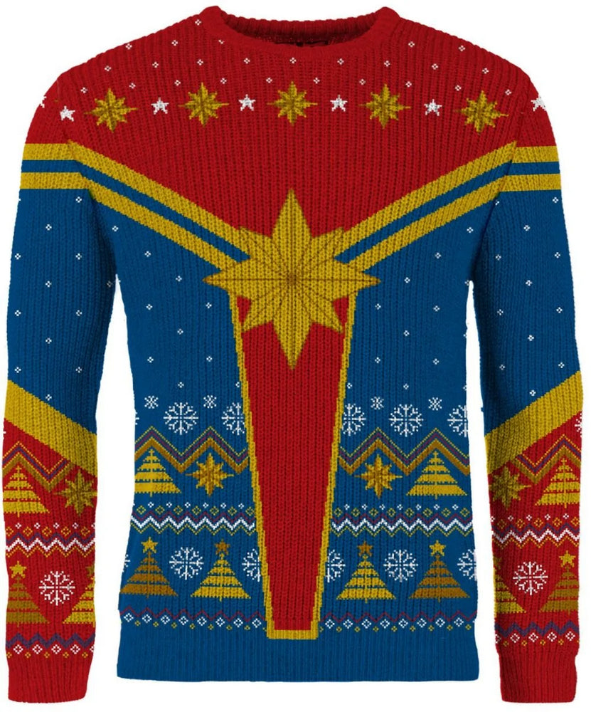 PREORDER Captain Marvel Christmas Jumper (Size L)