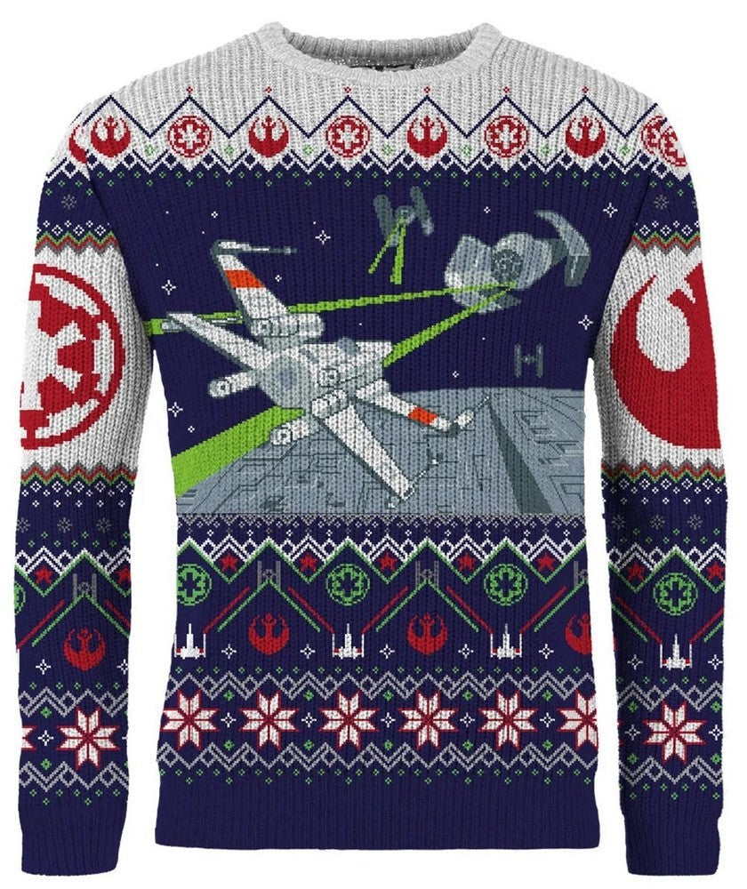 PREORDER Star Wars X-Wing v TIE Fighter Christmas Jumper (Size XXXL)
