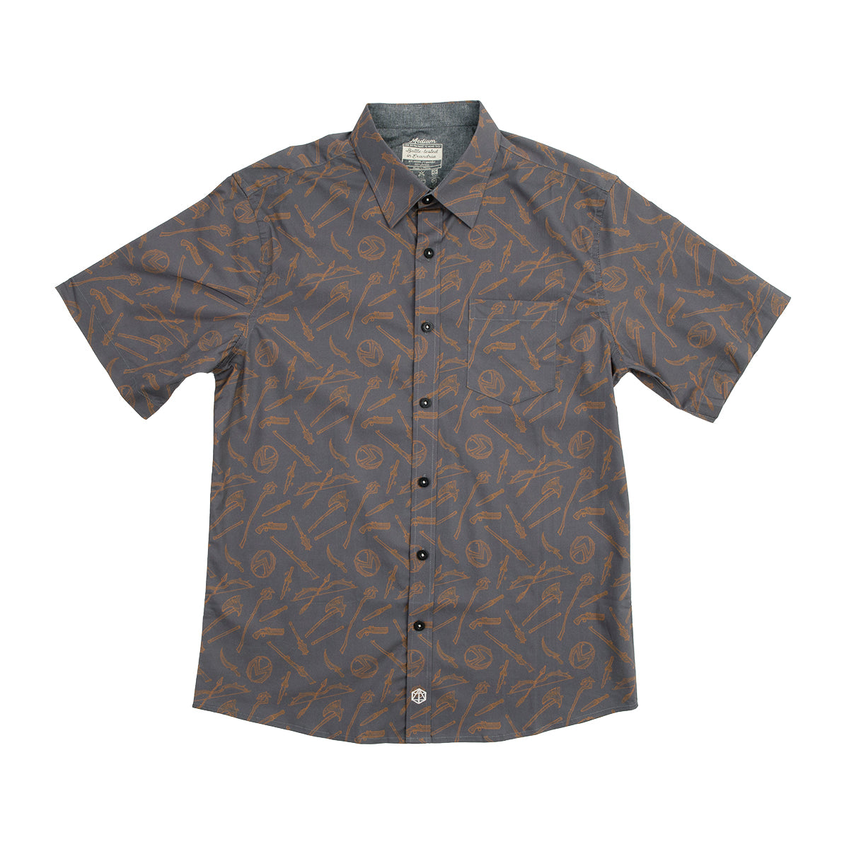 PREORDER Darrington Press - Vox Machina Weapons Button Down Short Sleeve Shirt - 2XL