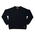 PREORDER Darrington Press - Fjord Stone Black Henley Long Sleeve Shirt - XL
