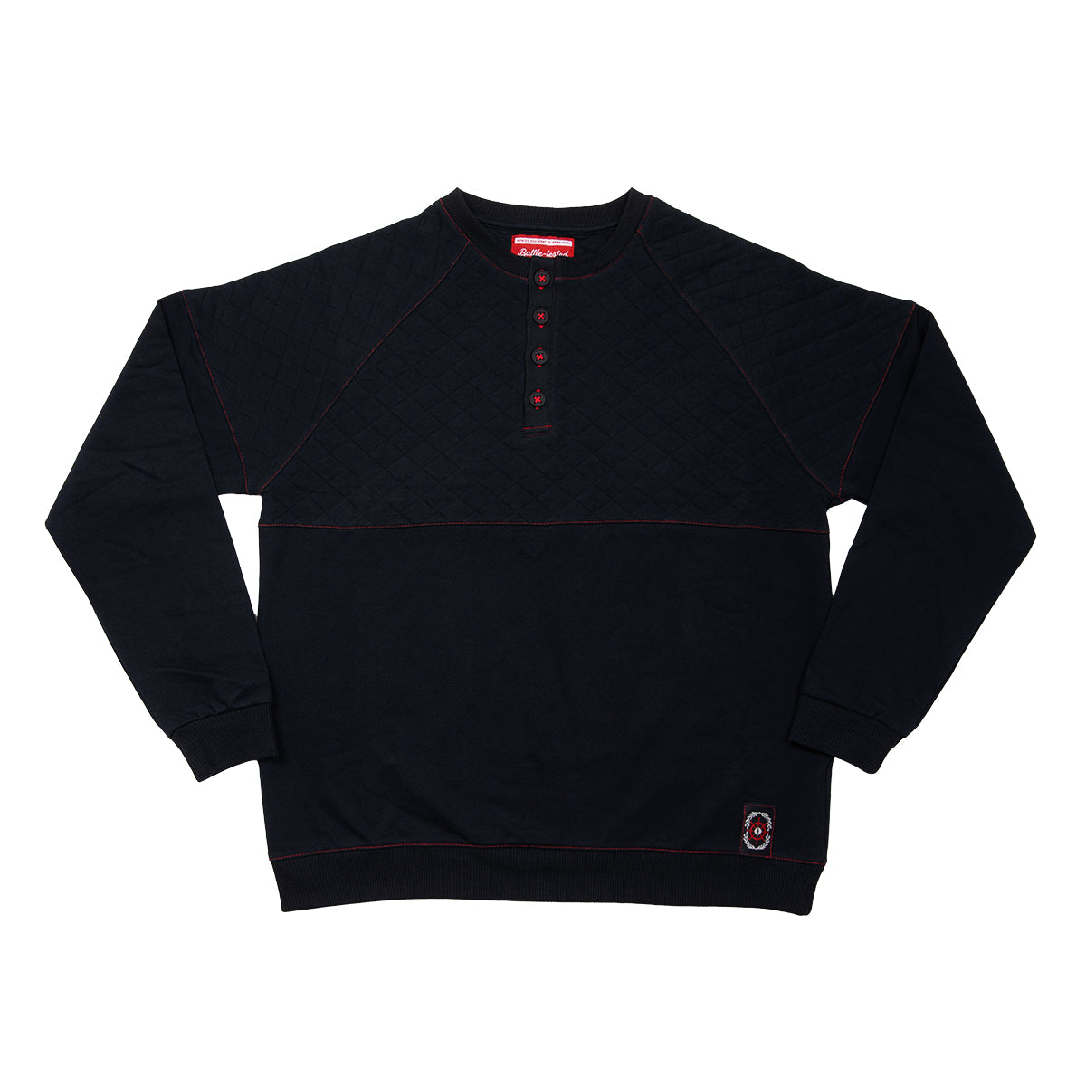 PREORDER Darrington Press - Fjord Stone Black Henley Long Sleeve Shirt - XL
