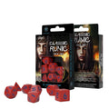 PREORDER Q Workshop: Classic Runic Red & blue Dice Set (7)