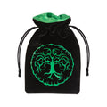 PREORDER Q Workshop: Forest Black green Velour Dice Bag