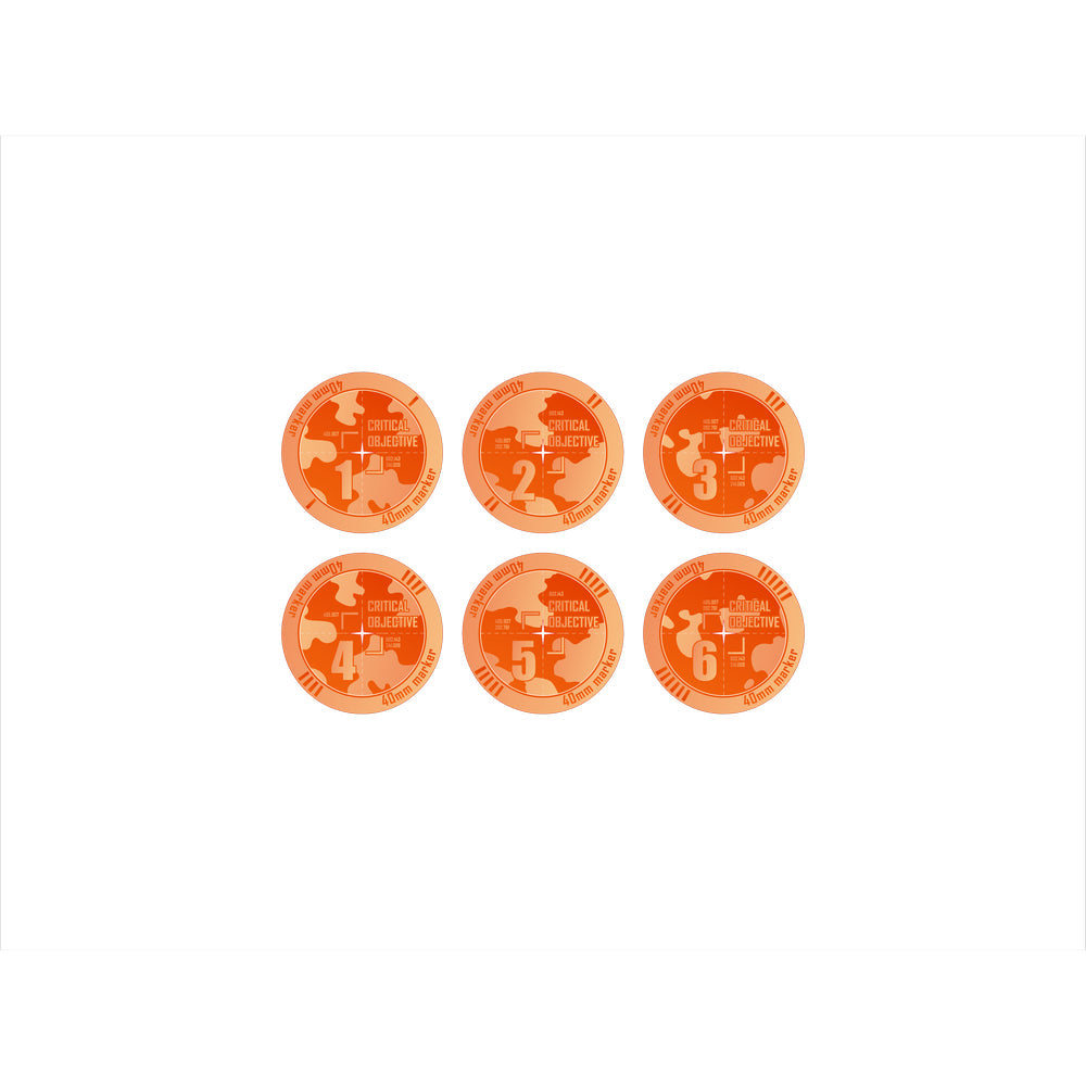 PREORDER Micro Art Studio - Accessories - Objective Critical Markers 40mm 1-6 Fluo Orange