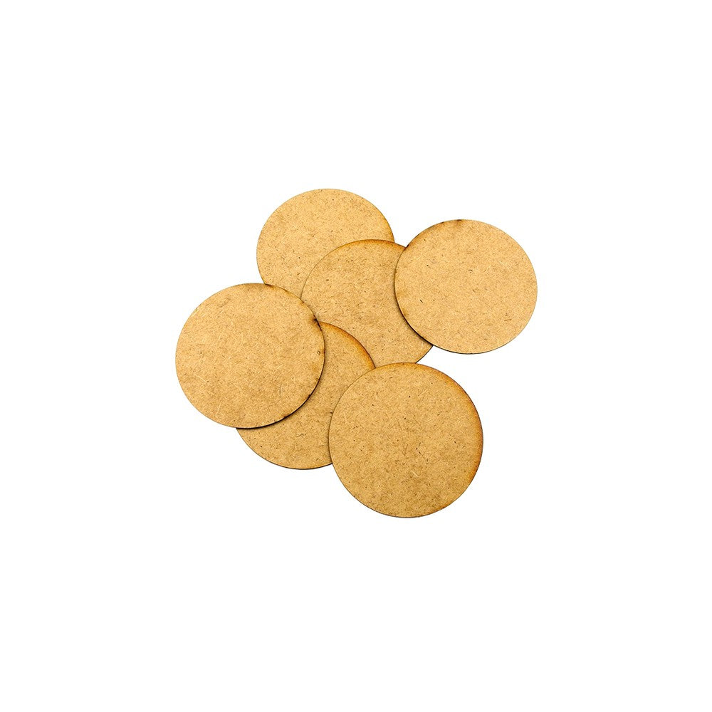 PREORDER Micro Art Studio - HDF/MDF Lasercut Bases - HDF 3mm Bases Round 50mm (5)