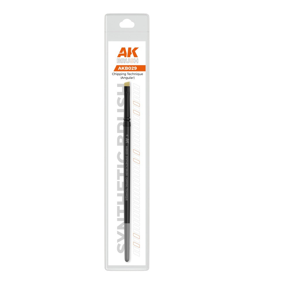PREORDER AK Interactive - Brushes - Synthetic Brush - Ak Synthetic Brush - Chipping Technique (Angular)
