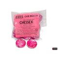 CHX BGC35 15 of Velvet Pink 28mm Backgammon Checkers in a bag