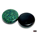 PREORDER CHX REV04 64 of Opaque Black & Speckled Fern 30mm Reversi Checkers in a bag