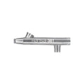 PREORDER H&S Airbrushes - body HANSA 381 - chrome - gravity feed system