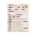 PREORDER Cohors Cthulhu Character Sheet Printed Pad