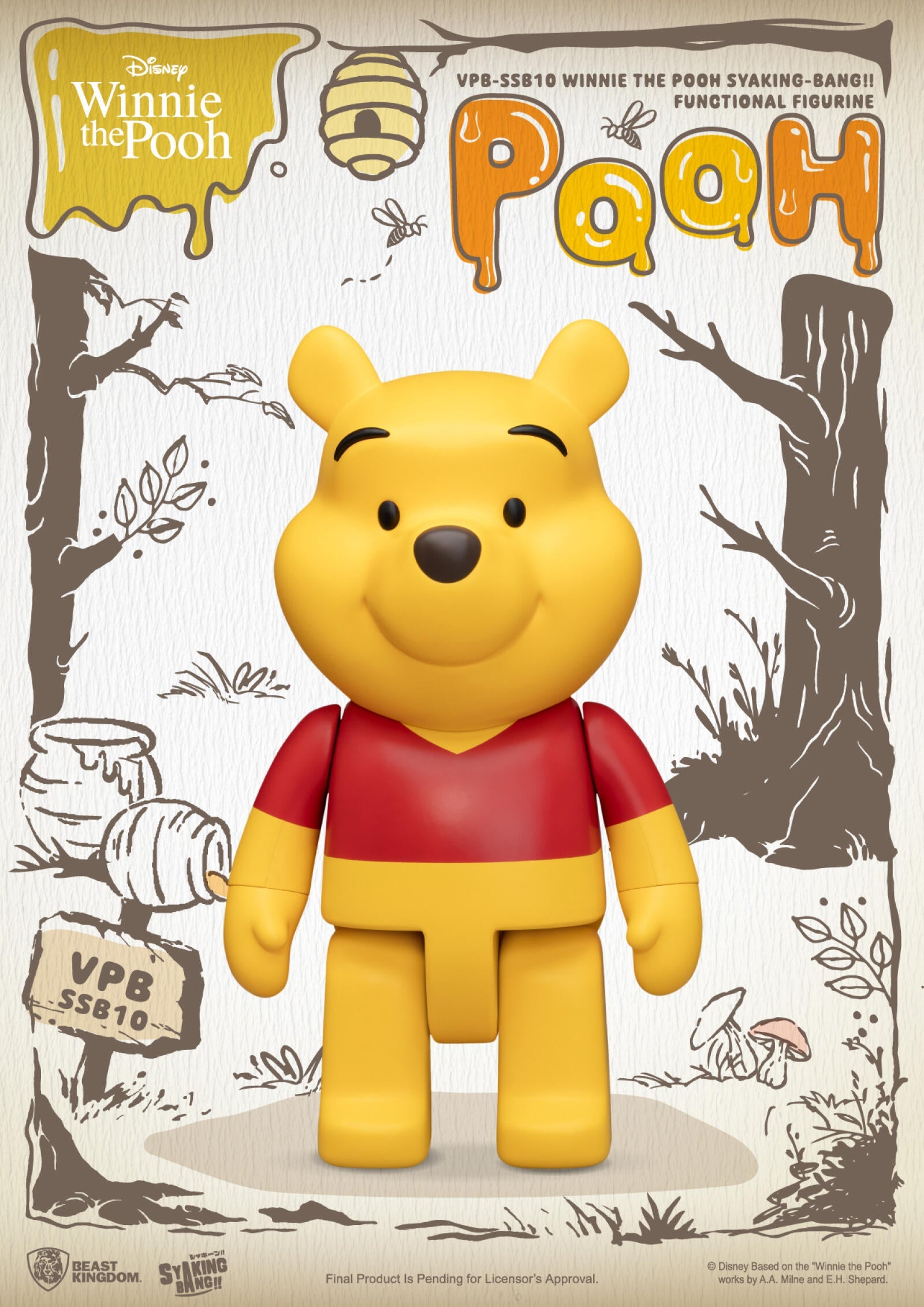 Beast Kingdom Piggy Bank Vinyl Large Winnie the Pooh SYAKING-BANG!! Functional Figurine Pooh