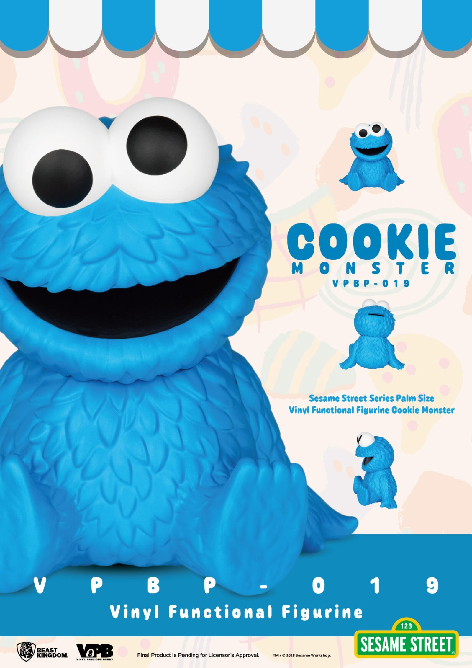 Beast Kingdom Piggy Bank Sesame Street Series Palm Size Vinyl Functional Figurine Cookie Monster