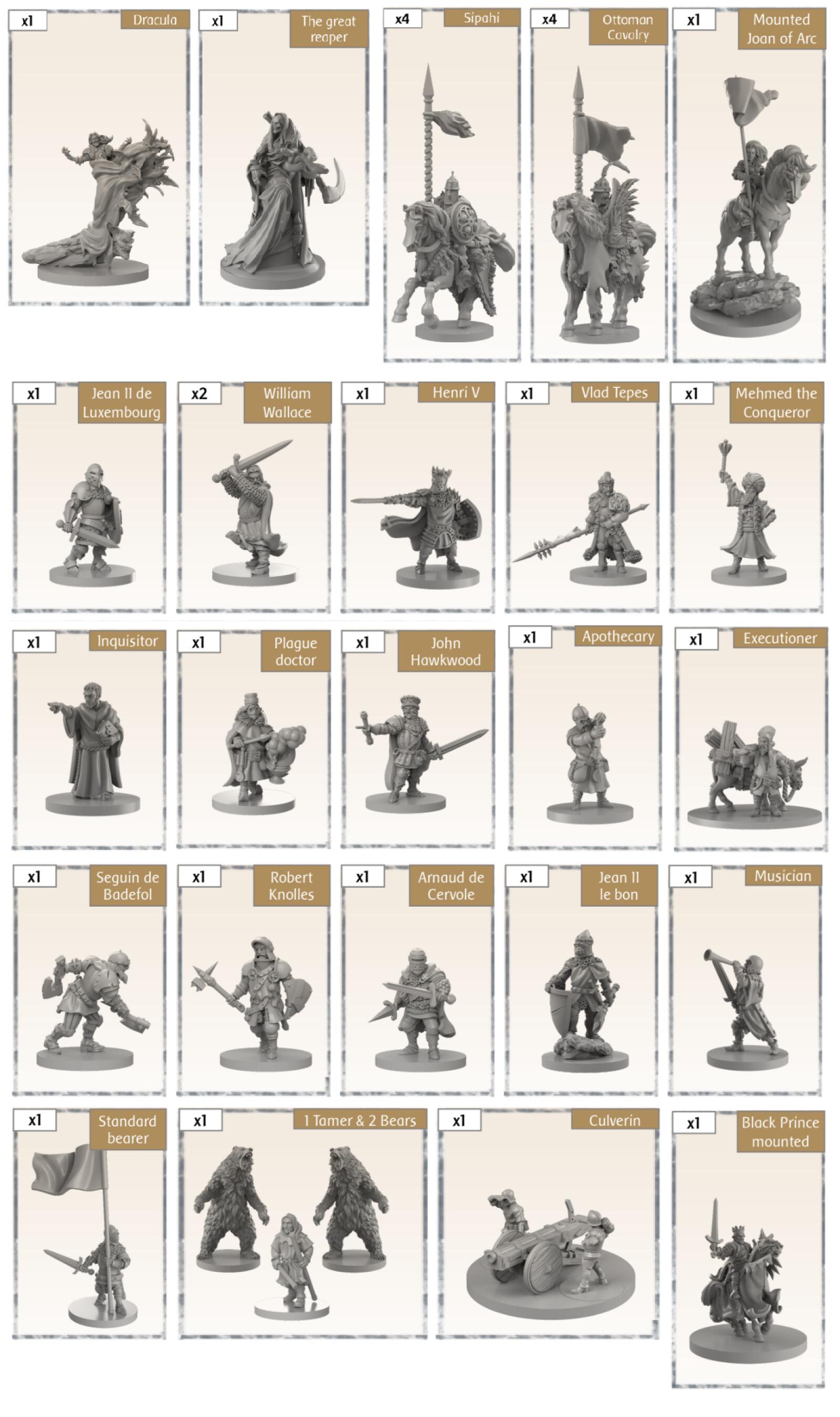 Time of Legends Joan of Arc 1.5 Reliquary 1. Extra Miniatures