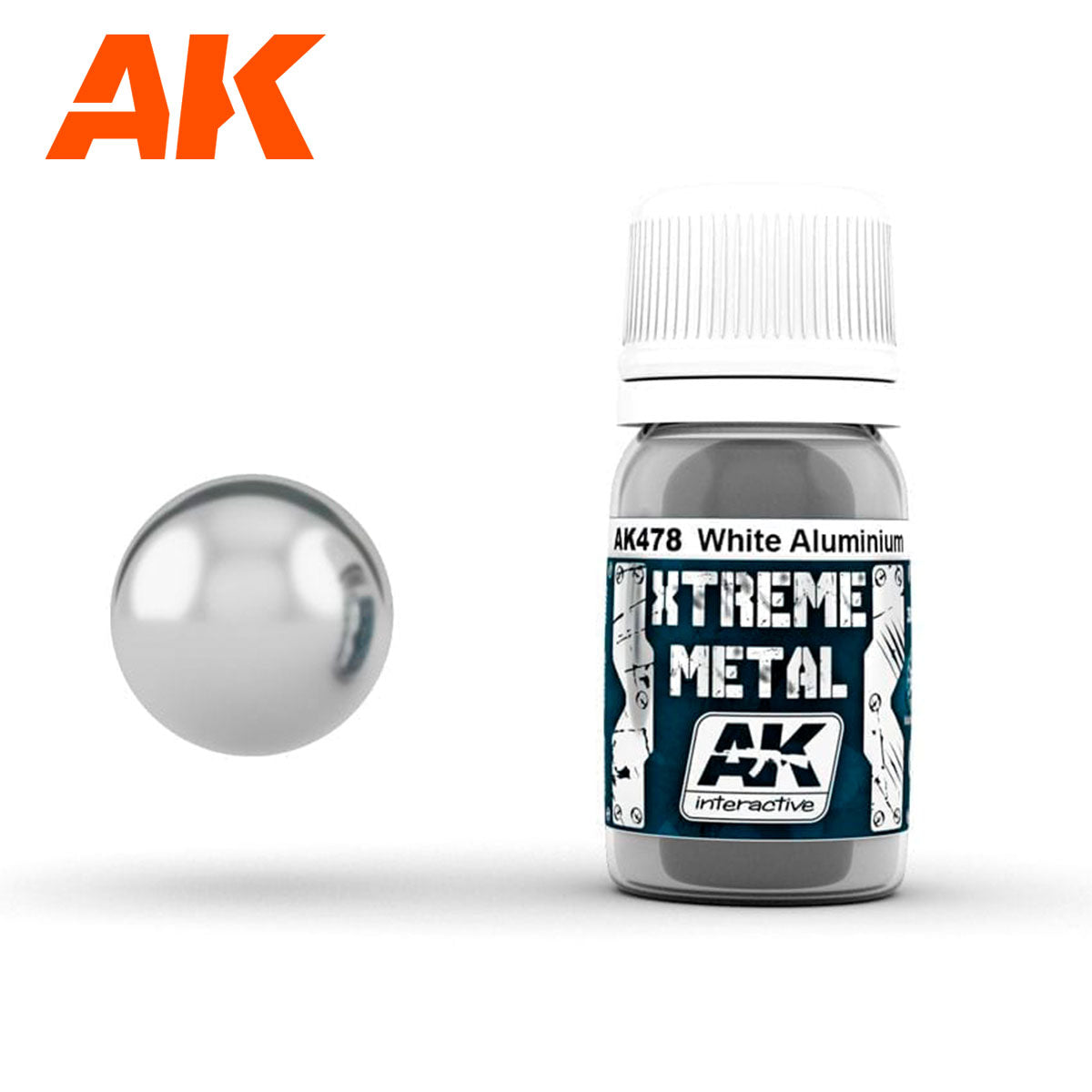 AK Interactive - Metallics - Xtreme White Aluminium  35ml