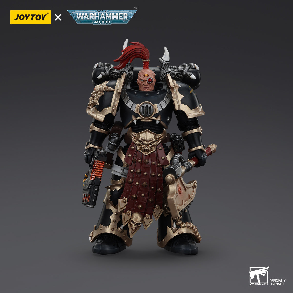 PREORDER Warhammer Collectibles: 1/18 Scale Chaos Space Marines Black Legion Chosen with Plasma Pistol