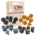 PREORDER Kitten Polyhedral Dice Set Orange